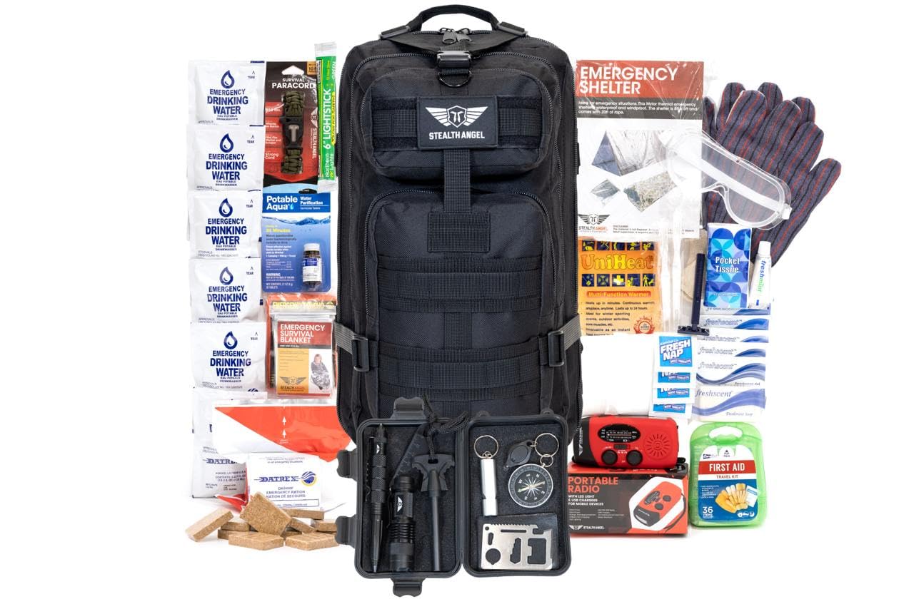 Amazon.com: Stealth Angel 1 Person Black 72 Hour Emergency Kit